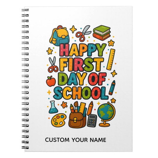 Grattis på skolstarten anteckningsbok (Framsidan)