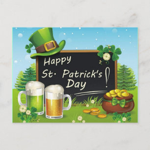 Grattis på St. Patricks dag hatt vykort