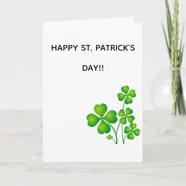 Grattis på St. Patricks dag kort (Framsida)