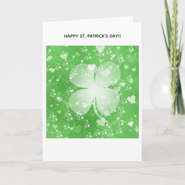 Grattis på St. Patricks dag kort (Framsida)