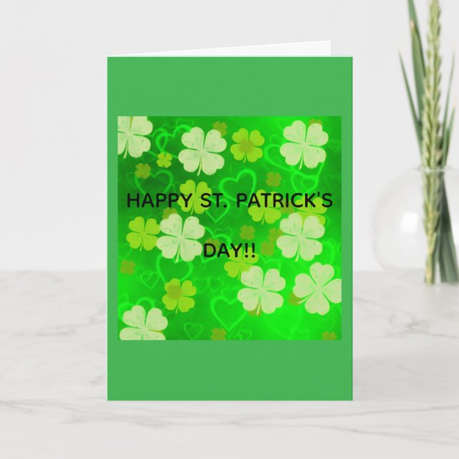 Grattis på St. Patricks dag kort (Framsida)