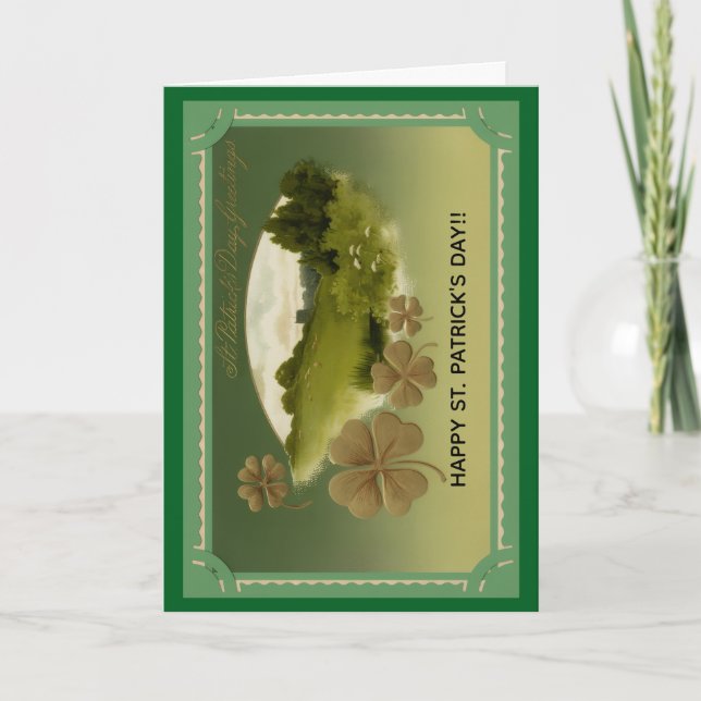 Grattis på St. Patricks dag kort (Framsida)