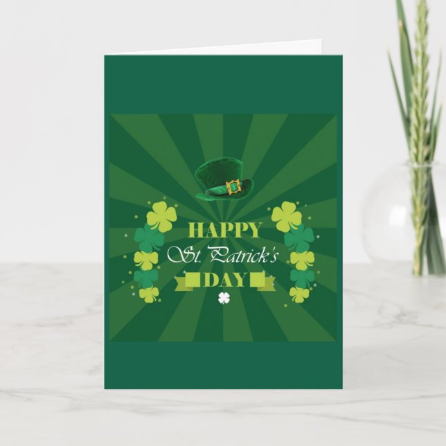 Grattis på St. Patrick's Day kort (Framsida)