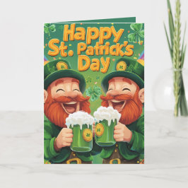 Grattis på St. Patrick's Day och lycklig Leprechau Kort