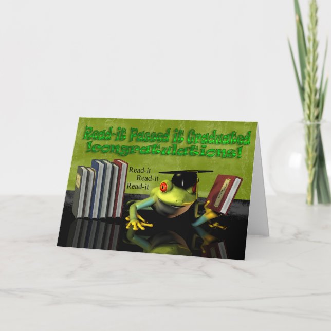 Grattis på studenten, avlade examen du kort (Framsida)