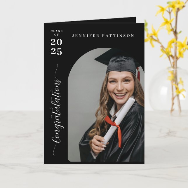 Grattis på studenten Dröm stort examen Kort (Gul blomma)