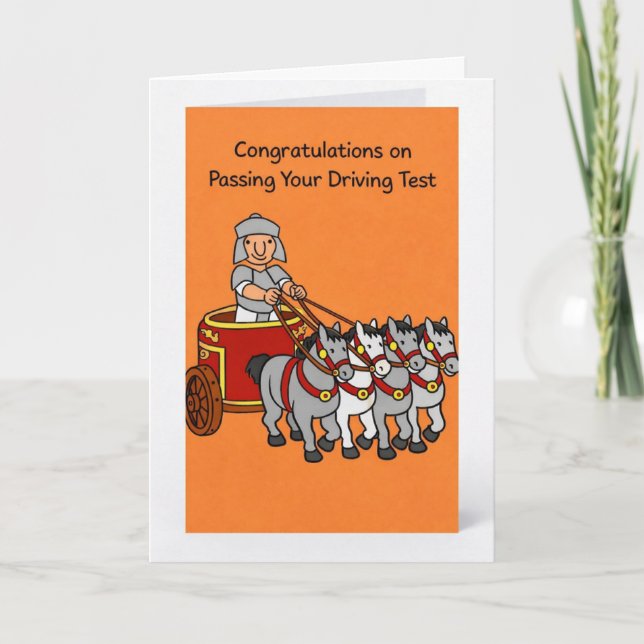 Grattis på uppkörd körkortprov kort (Framsida)