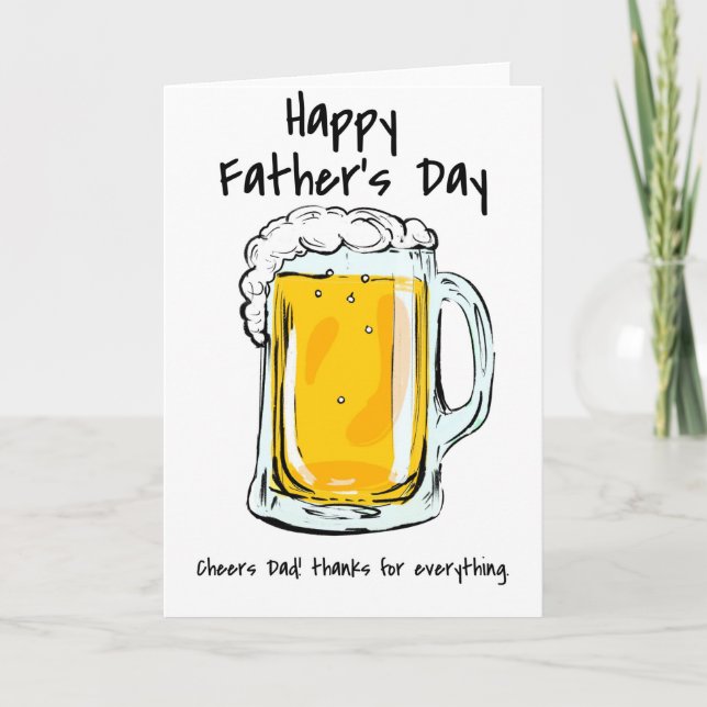 Grattis pappa! Tack för allt Fadersdags-kort Kort (Framsida)