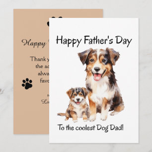 grattis pappas dag från hund till coolaste pappa julkort