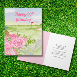 Grattis Peonior på Golfbanan 90 år Kort