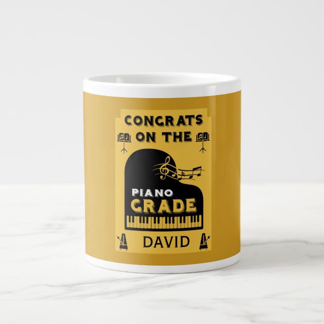 Grattis Piano Music Exam Jumbo Mugg (Framsidan)