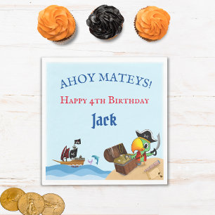 Grattis Piratpapegoja Och Fartygsservett Pappersservett