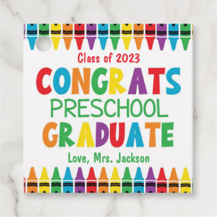 Grattis Preschool Student Gåvor Etiketter