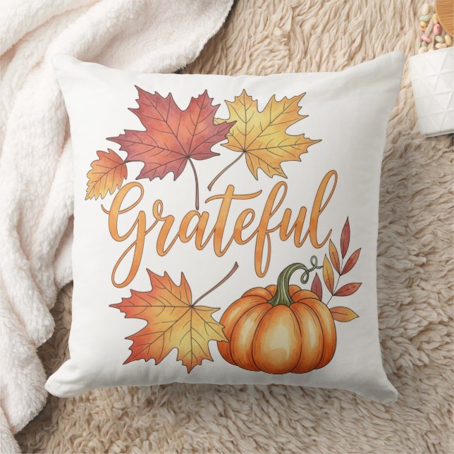 Grattis Pumpkin & Höst löv Kudde (Filt)