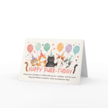 Grattis Purr-födelsedag Kattälskare FödelsedagsKor