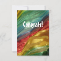 Grattis! Rainbow Silke multifärgat Fabric Card