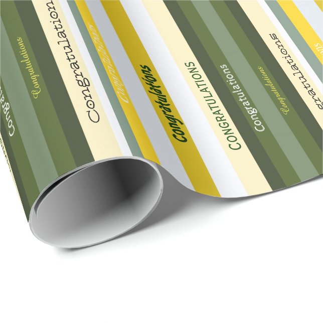 Grattis Rand Papper gift Presentpapper (Rullad Hörn)