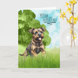 Grattis reBARKable Border Terrier Hund Kort