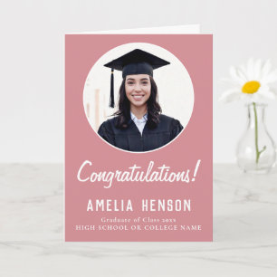 Grattis Rosa Examens 2 Foto Examen Kort