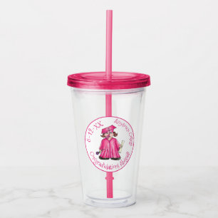 Grattis Rosa Girl Girl College Graduation Party Take Away Mugg