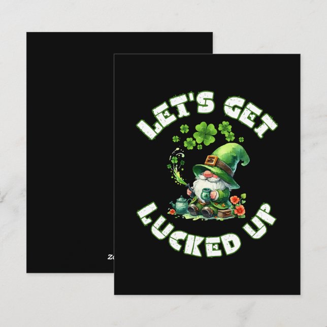 grattis saint patricks dag julkort (Fram/baksida)