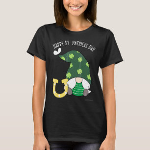 Grattis Saint Patrick's Day Grön Tomte Hästsko T Shirt