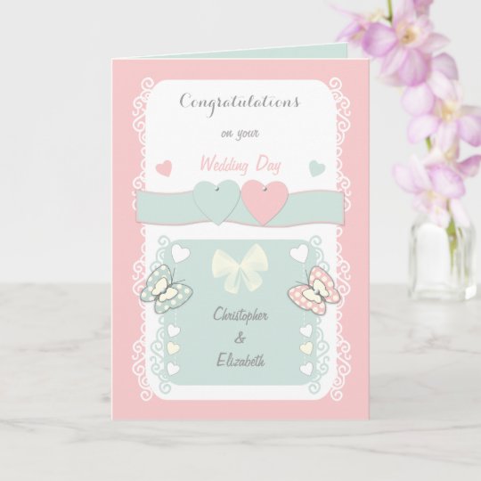 Grattis shabby chic Bröllopsdag hälsning Kort  Zazzle.se