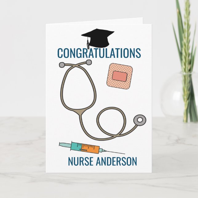 Grattis Sjuksköterska Examens Kort (Framsida)