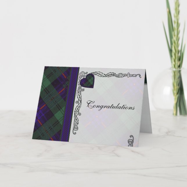 Grattis - skotsk Tartan tomma Armstrong Kort (Framsida)
