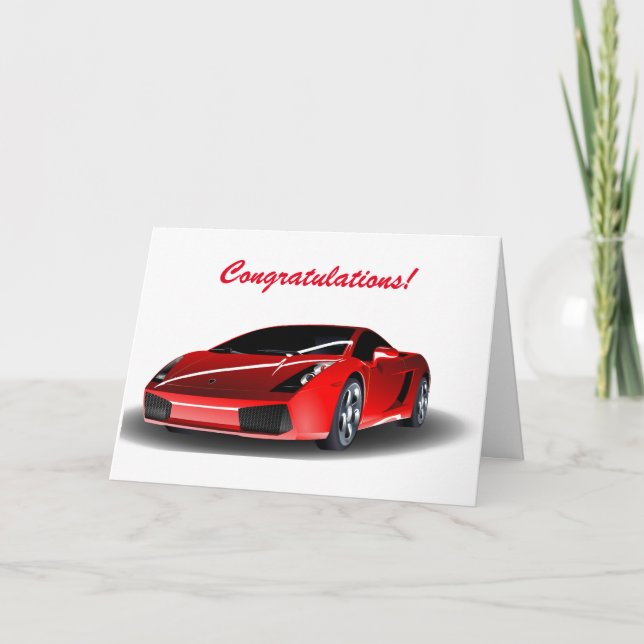 Grattis som passerar ditt förarprov kort (Framsida)