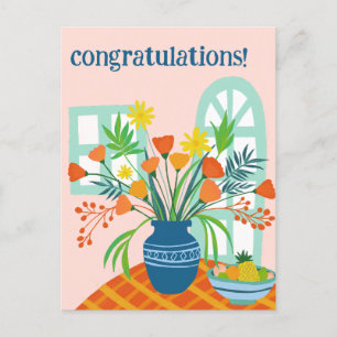 GRATTIS Söt Blomsterbukett Rolig Anpassad Vykort