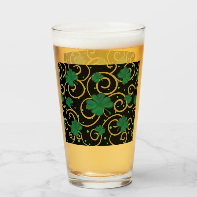 Grattis St. Patrick's Day Glaskopp (Framsida fylld)