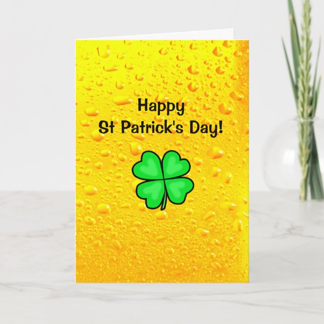 Grattis St Patrick's Day, Gör Er Redo Att Snubbla Kort (Framsida)