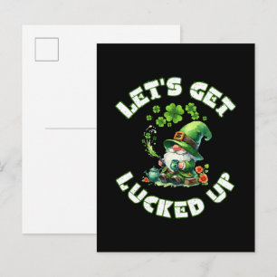 grattis St. Patrick's Day Inbjudan Vykort