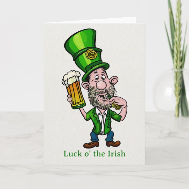 Grattis St. Patrick's Day-kort Kort (Framsida)