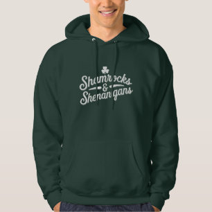 Grattis St. Patrick's Day Lucky Shamrock&Shenaniga Hoodie