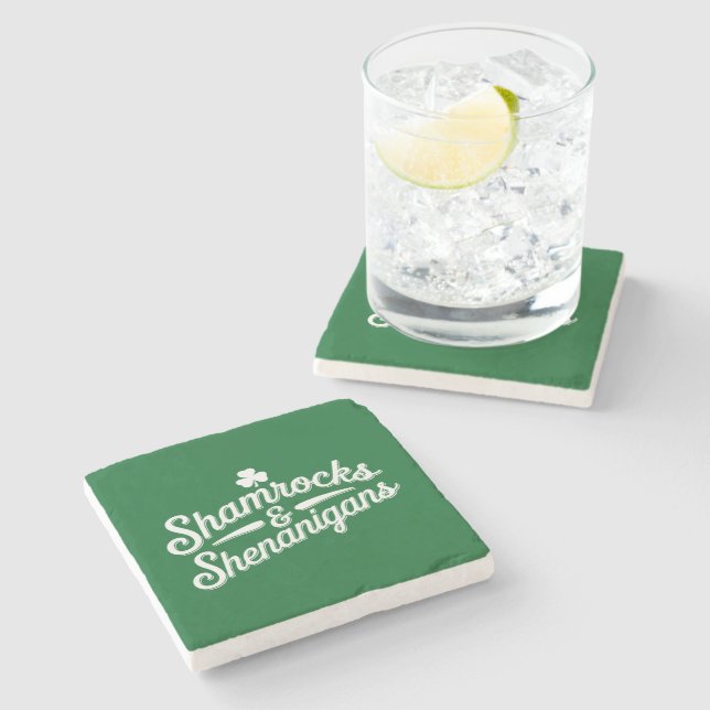 Grattis St. Patricks Day Lucky Shamrock&Shenanigan Stenunderlägg (Sidan)