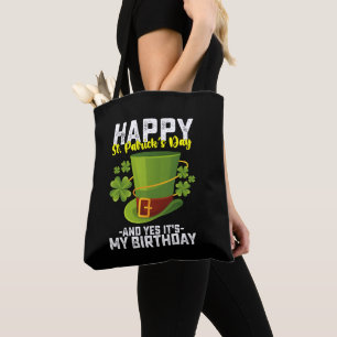 Grattis St Patrick's Day och ja det är min födelse Tygkasse