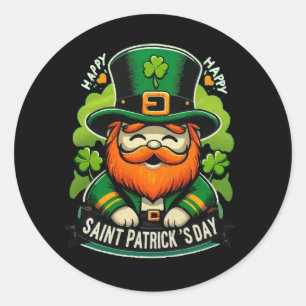 Grattis St Patrick's Day Runt Klistermärke