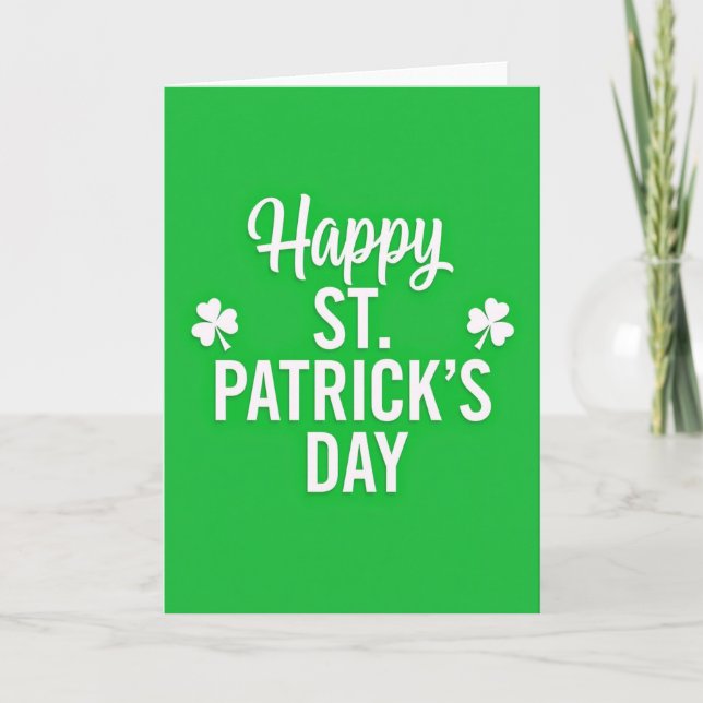Grattis St Patricks Day Textkort Kort (Framsida)