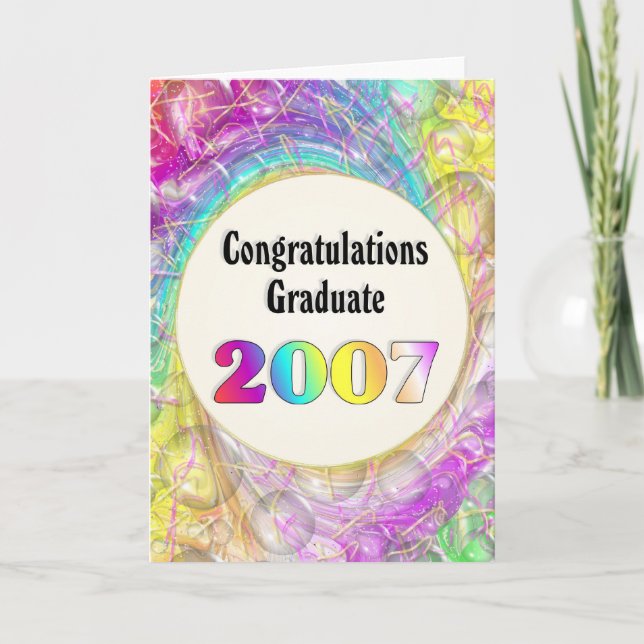 Grattis Student 2007 Kort (Framsida)