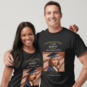 Grattis Student Anpassningsbar Photo Studenten T Shirt