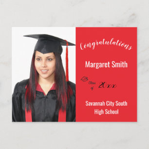 Grattis Student Anpassningsbar Photo Year School Vykort