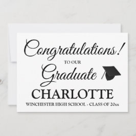 Grattis student anpassningsbar-skript studenten meddelande