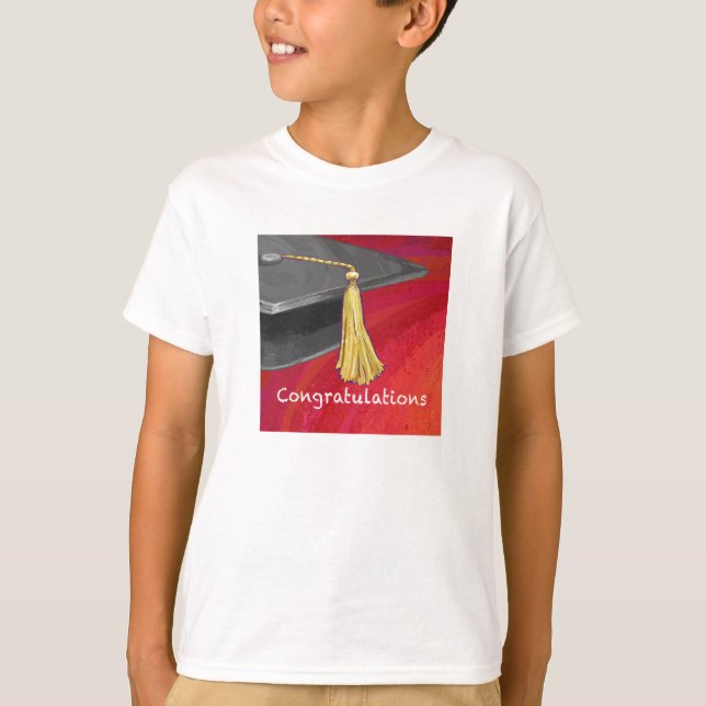 Grattis Student Black och Red Tröja (Framsida)