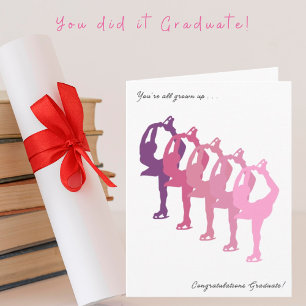 Grattis Student Female Skater Grad Kort