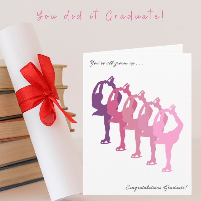 Grattis Student Female Skater Grad Kort (Skapare uppladdad)