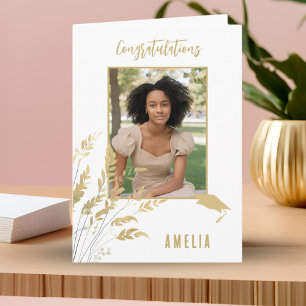 Grattis Student Foliage Student Photo Kort