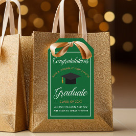 Grattis Student Grönt 2023 Studenten Presentetikett