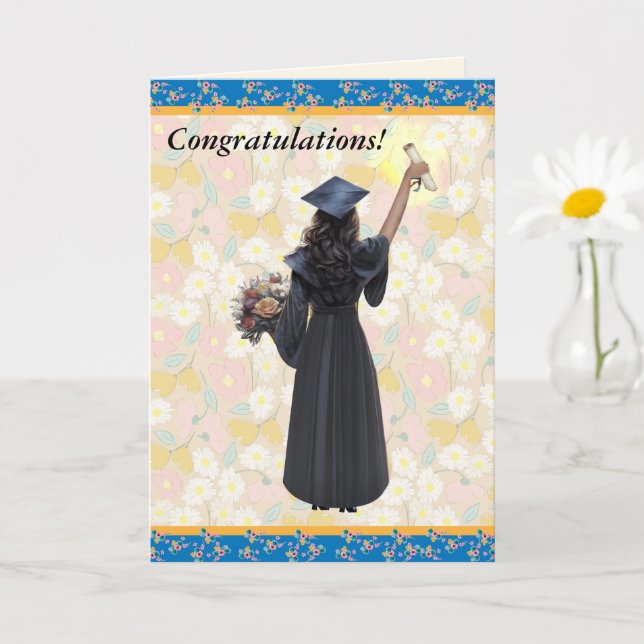 Grattis Student Kort (Liten växt)